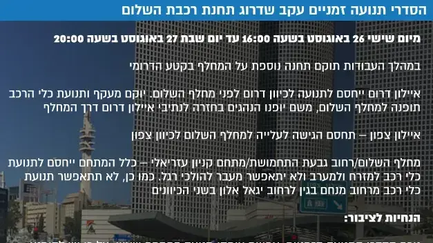 אינפו סדרי תנועה אינפו סדרי תנועה