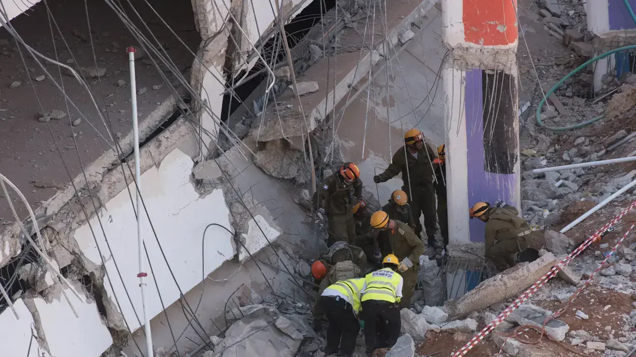 חילוץ נעדרים  זירת האסון ברמת החייל