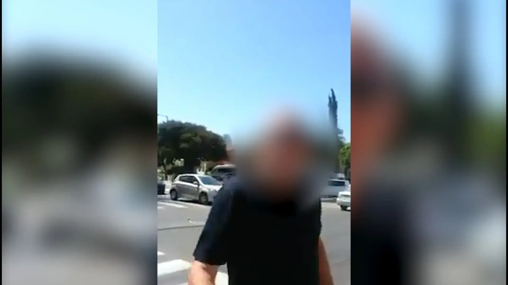 גבר חנה על מעבר חצייה ליד בית ספר בראשון לציון - והכה אישה שצילמה אותו