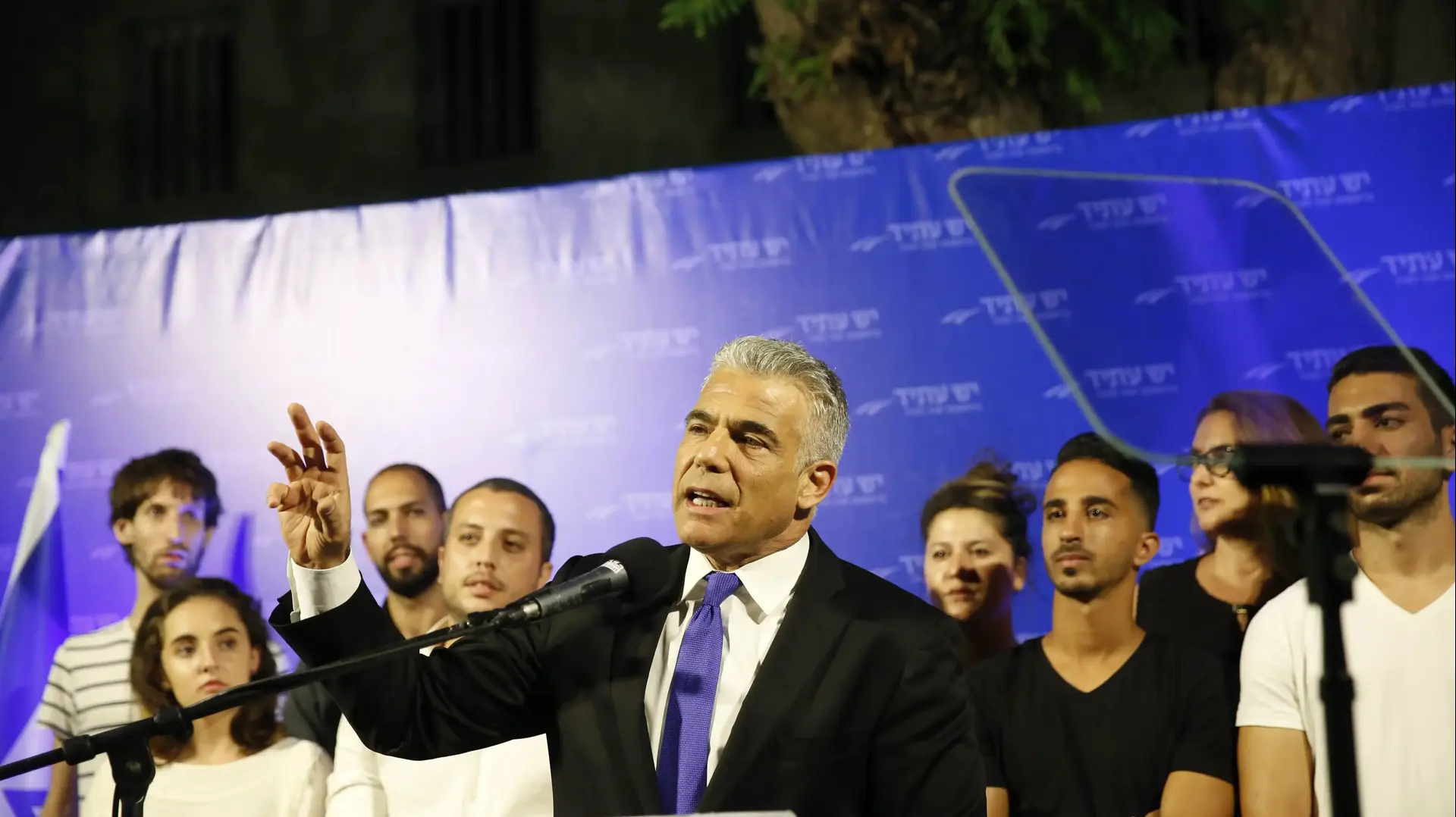 יאיר לפיד בכנס מפלגת יש עתיד, ראשון לציון. ספטמבר 2016