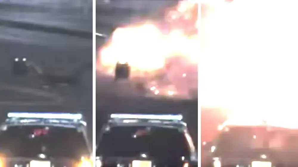 רגעי הפיצוץ של מטען חבלה בסמוך לתחנת רכבת בעיר אליזבת שבניו ג'רזי, ארצות הברית 19 בספטמבר 2016 רגעי הפיצוץ של מטען חבלה בסמוך לתחנת רכבת בעיר אליזבת שבניו ג'רזי, ארצות הברית 19 בספטמבר 2016