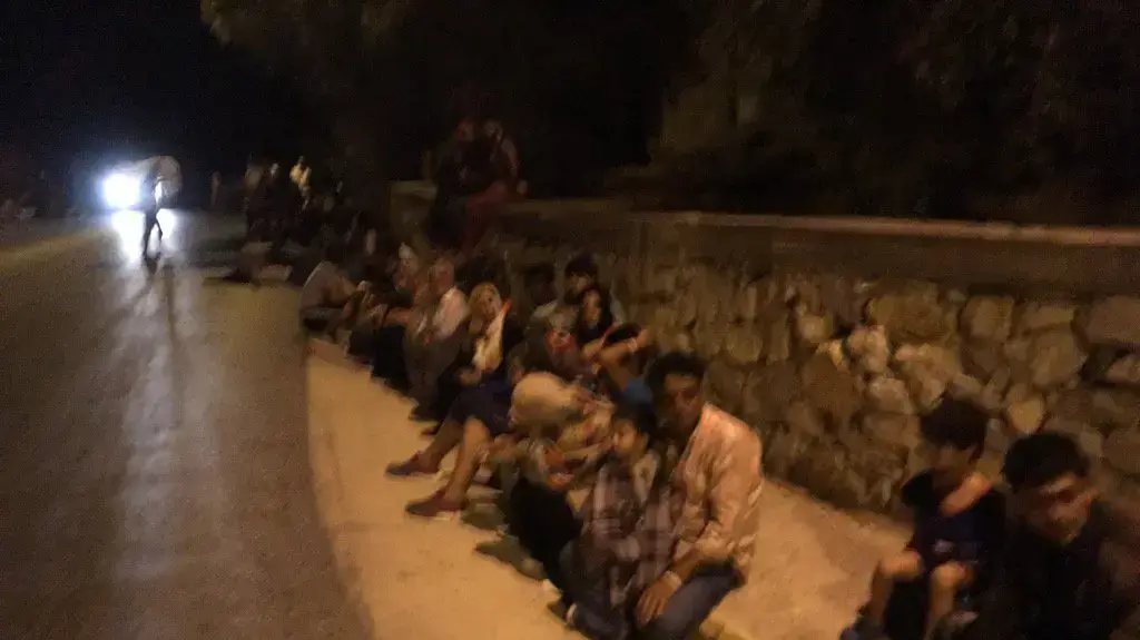 שריפה במחנה הפליטים מוריה, לסבוס, יוון, 19 בספטמבר 2016 שריפה במחנה הפליטים מוריה, לסבוס, יוון, 19 בספטמבר 2016