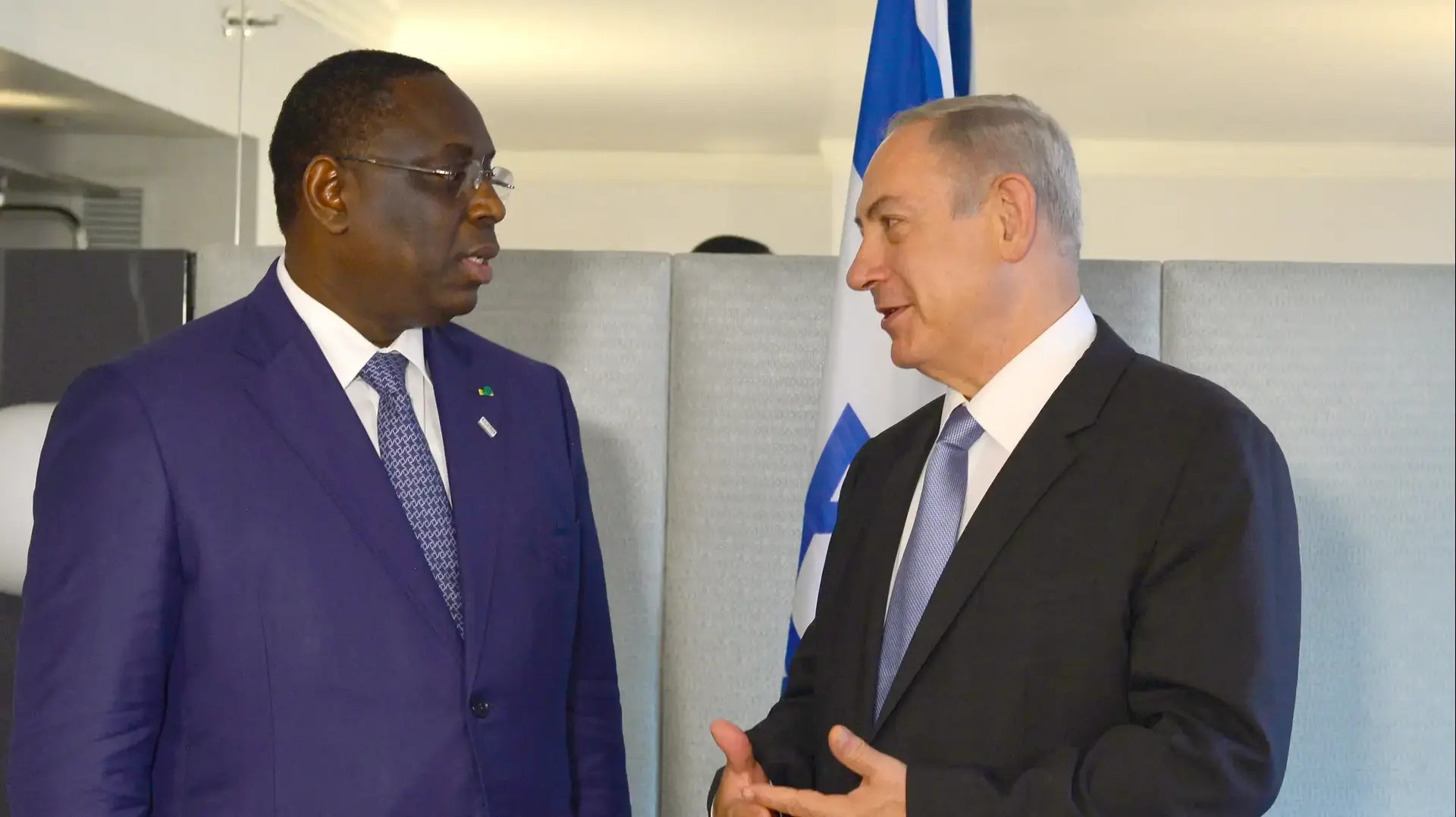 ראש הממשלה בנימין נתניהו נפגש עם  נשיא סנגל, מאקי סאל בניו יורק 22 בספטמבר 2016