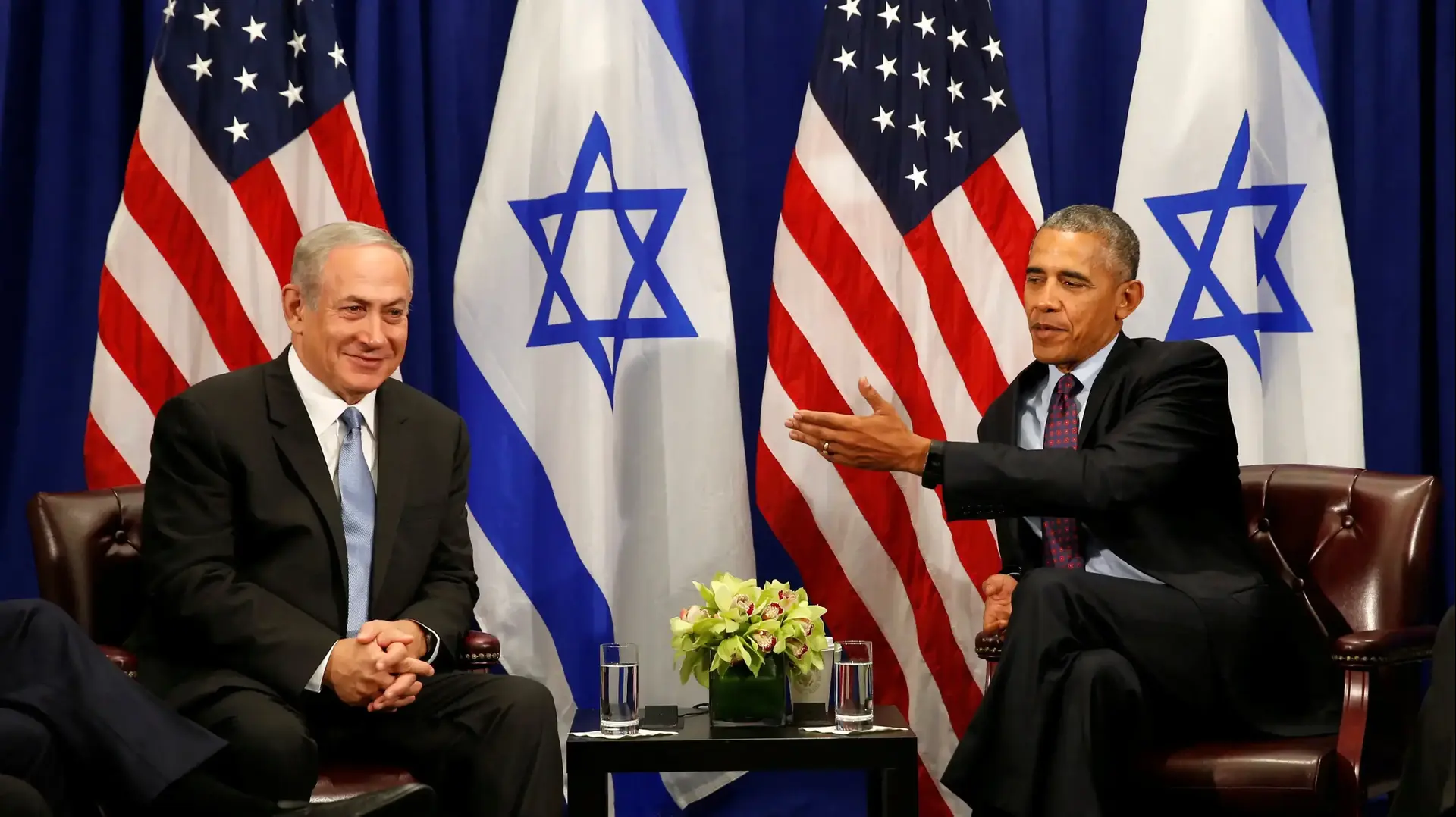 ראש הממשלה בנימין נתניהו בפגישתו עם נשיא ארצות הברית ברק אובאמה בניו יורק ראש הממשלה בנימין נתניהו בפגישתו עם נשיא ארצות הברית ברק אובאמה בניו יורק