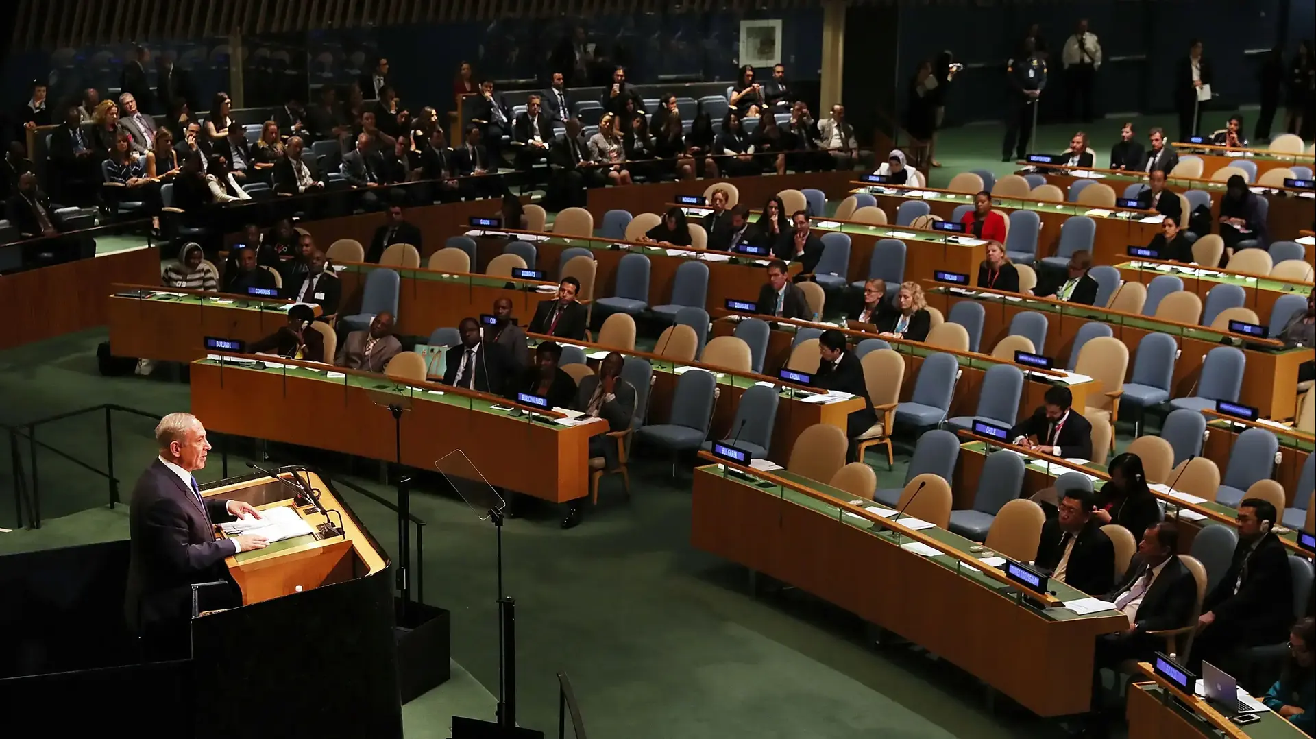 בנימין נתניהו נואם בעצרת האו"ם בניו יורק, ספטמבר 2016 בנימין נתניהו נואם בעצרת האו"ם בניו יורק, ספטמבר 2016
