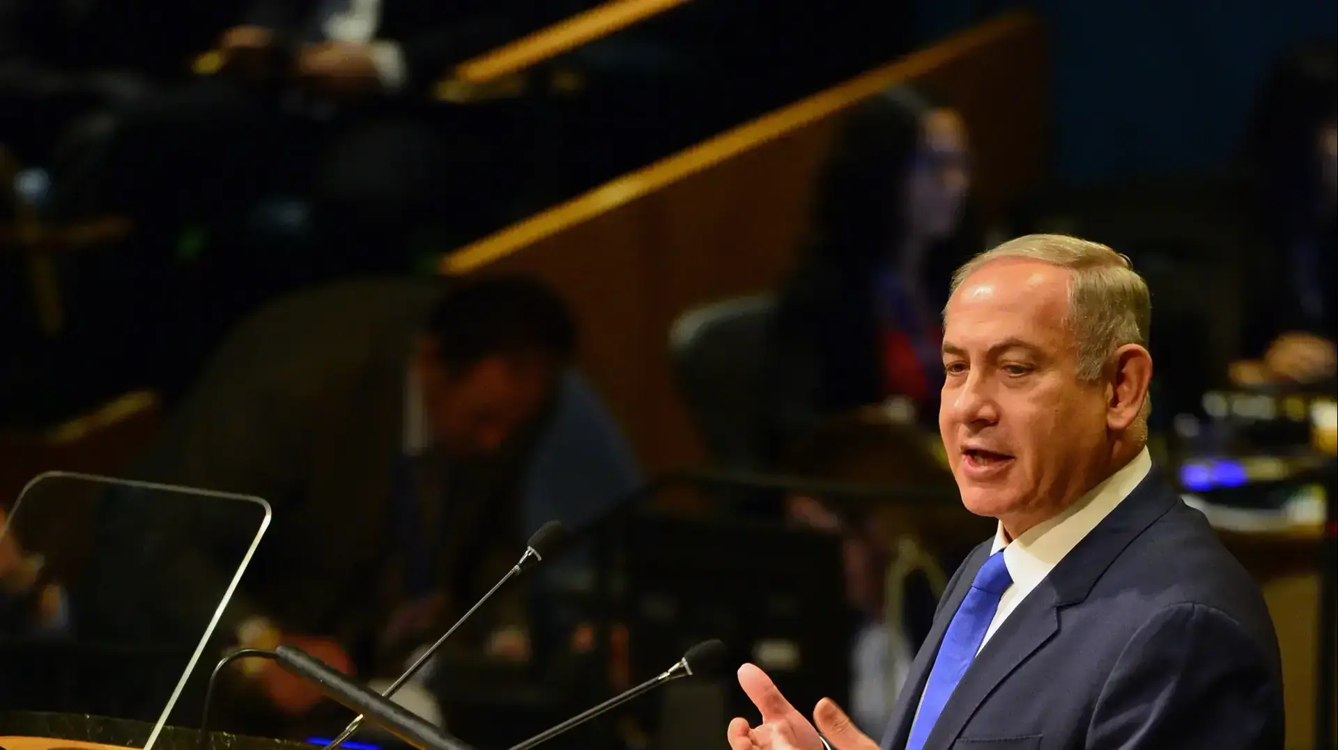 ראש הממשלה בנימין נתניהו נואם בעצרת האו"ם, ניו יורק. 22 בספטמבר 2016 ראש הממשלה בנימין נתניהו נואם בעצרת האו"ם, ניו יורק. 22 בספטמבר 2016