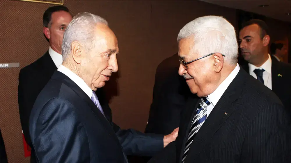 שמעון פרס ואבו מאזן