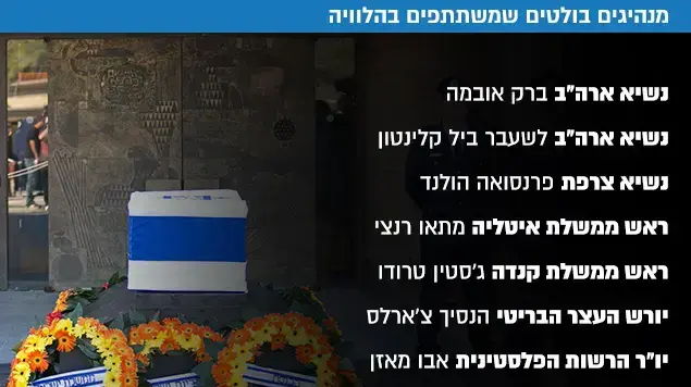 מנהיגים בולטים שמשתתפים בהלוויה מנהיגים בולטים שמשתתפים בהלוויה