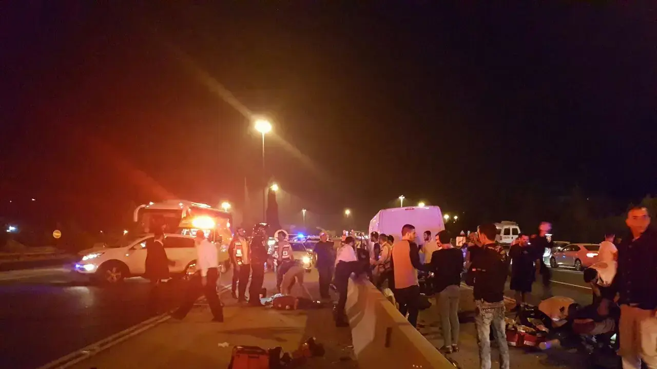תאונת דרכים בכביש 1, מחלף לטרון, אוקטובר 2016