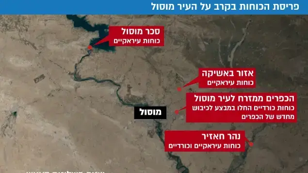פריסת הכוחות בקרב על העיר מוסול פריסת הכוחות בקרב על העיר מוסול
