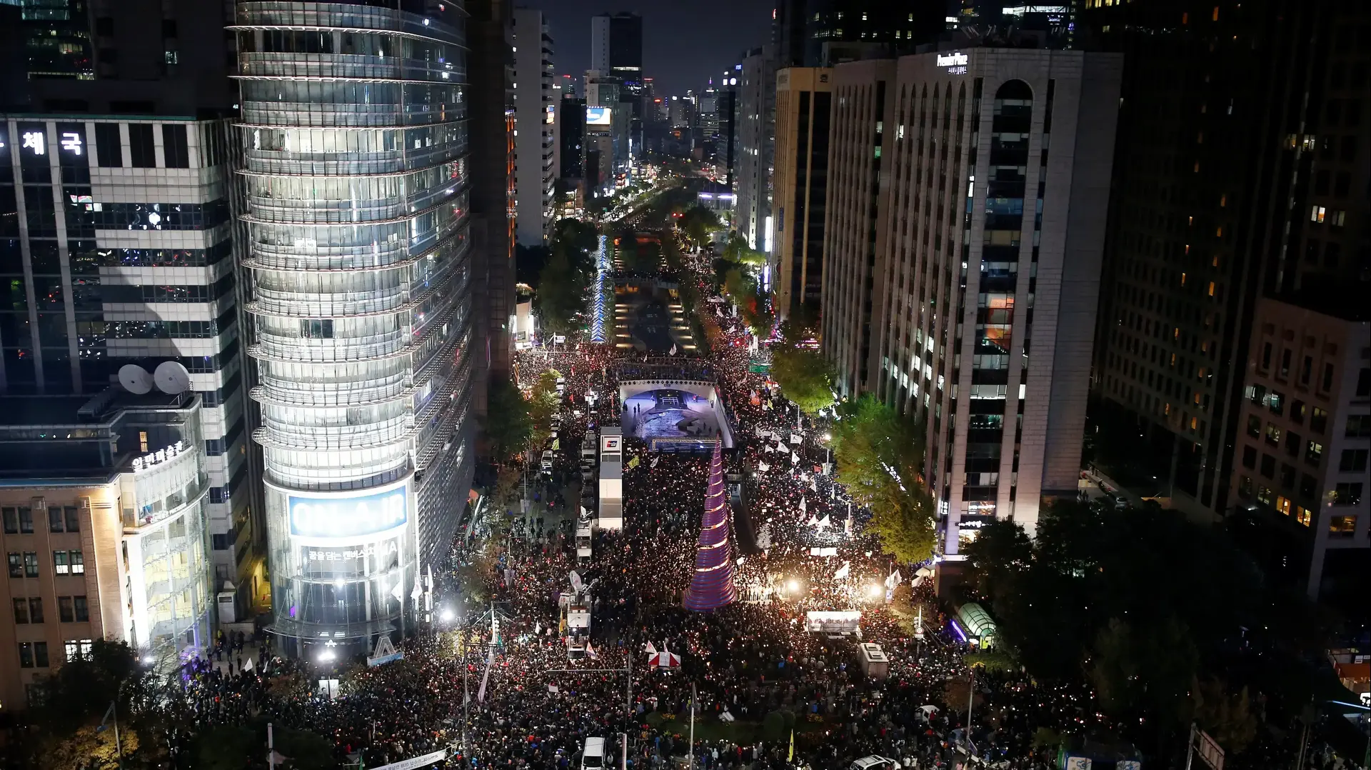 הפגנות ומהומות נגד הנשיא בדרום קוריאה, סיאול