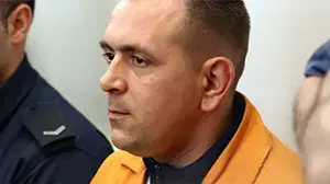 רומן זדורוב החשוד ברצח תאיר ראדה בהכרעת דין, ביהמ"ש המחוזי נצרת. פברואר 2014