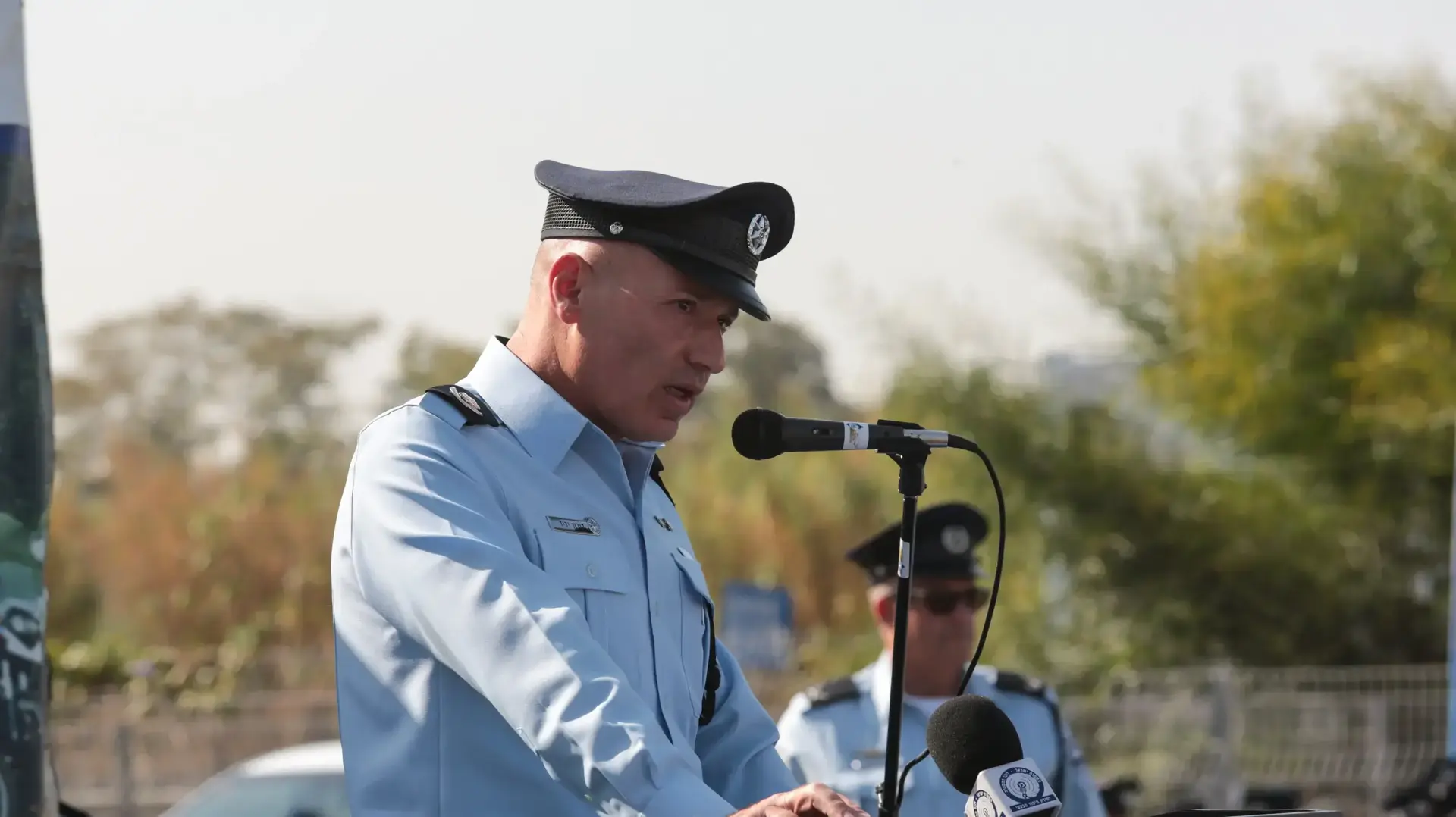 דורון ידיד בטקס החלפת פיקוד של מפקד אגף התנועה, בית דגן. נובמבר 2016