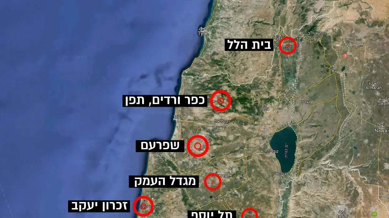 מוקדי השריפות ברחבי הארץ. נובמבר 2016 מוקדי השריפות ברחבי הארץ. נובמבר 2016
