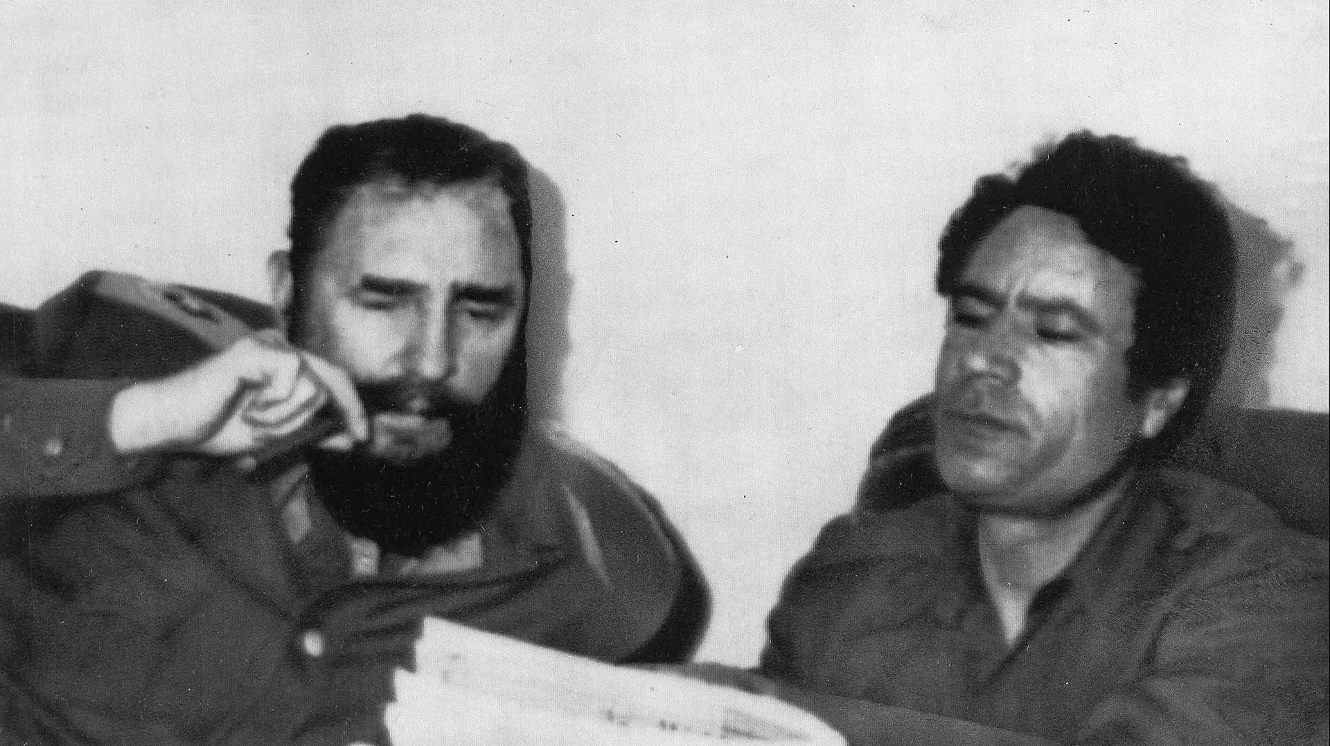 שליט לוב מועמר קדאפי ונשיא קובה פידל קסטרו, 1977 שליט לוב מועמר קדאפי ונשיא קובה פידל קסטרו, 1977