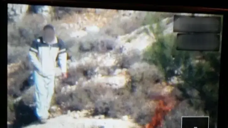 תיעוד של חשוד מצית שריפה בפארק בגין, 26 בנובמבר 2016 תיעוד של חשוד מצית שריפה בפארק בגין, 26 בנובמבר 2016