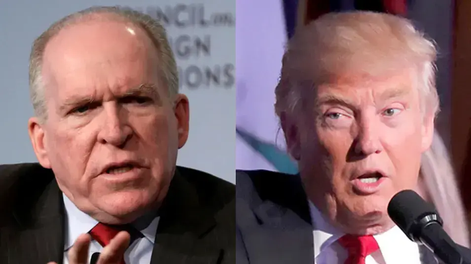 ראש ה-CIA  ג'ון ברנן והנשיא הנבחר של ארצות הברית דונלד טראמפ