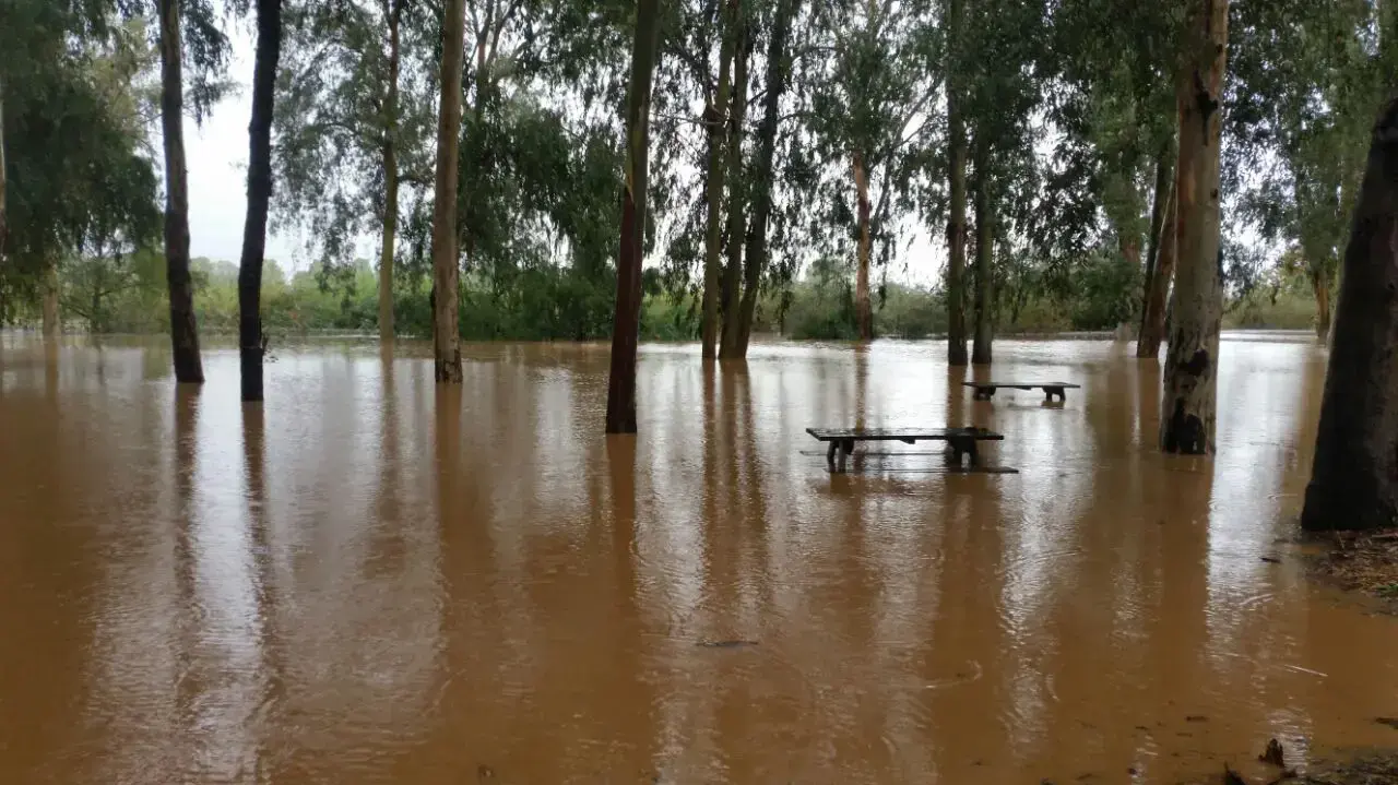 הצפה בגן לאומי מקורות הירקון שבאזור ראש העין, דצמבר 2016 הצפה בגן לאומי מקורות הירקון שבאזור ראש העין, דצמבר 2016
