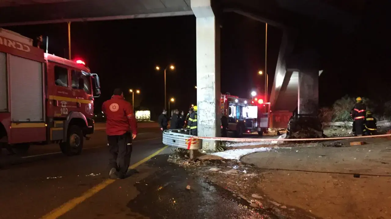 הרוג בתאונת דרכים עצמית במחלף וינגייט בכביש החוף, 7 בדצמבר 2016 הרוג בתאונת דרכים עצמית במחלף וינגייט בכביש החוף, 7 בדצמבר 2016