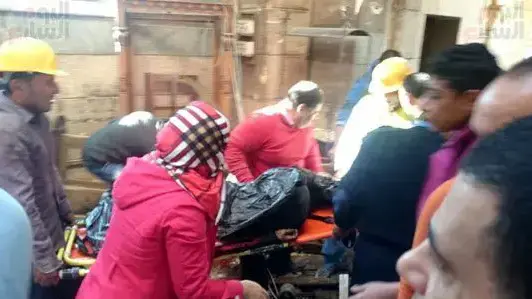 זירת פיגוע מחוץ לכנסייה קופטית בקהיר, מצרים, 11 בדצמבר 2016
