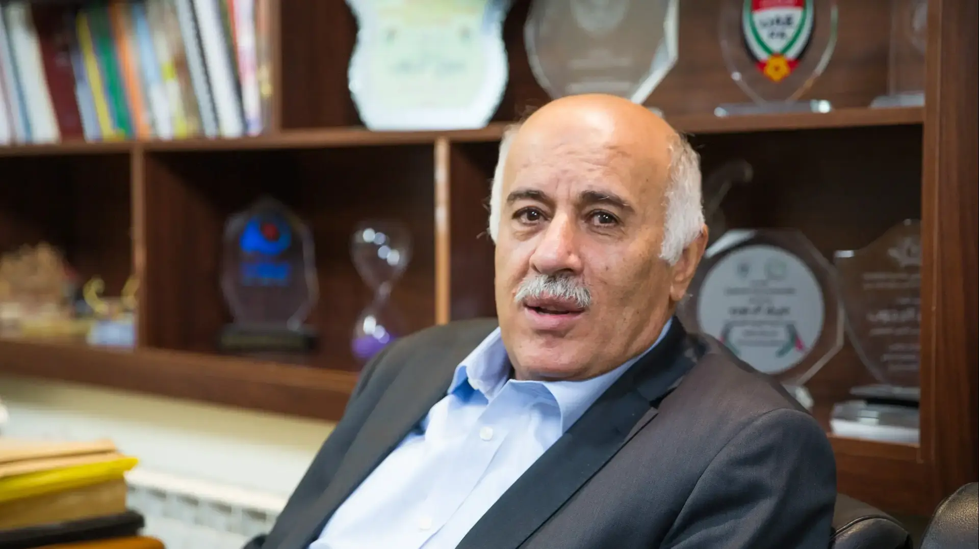 ג'יבריל רג'וב, יו"ר התאחדות הכדורגל הפלסטינית, רמאללה 11 בדצמבר 2016