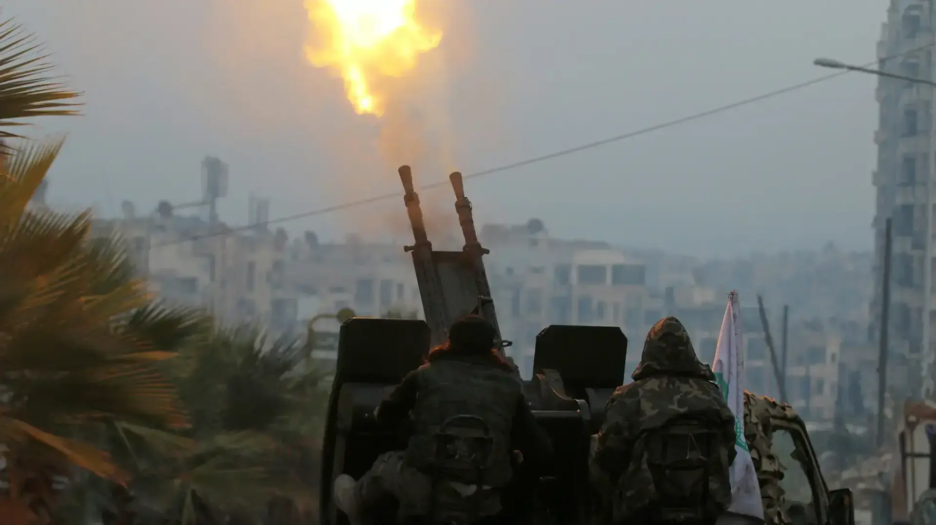 לוחמי צבא סוריה החופשי בחאלב, סוריה, 12 בדצמבר 2016 לוחמי צבא סוריה החופשי בחאלב, סוריה, 12 בדצמבר 2016