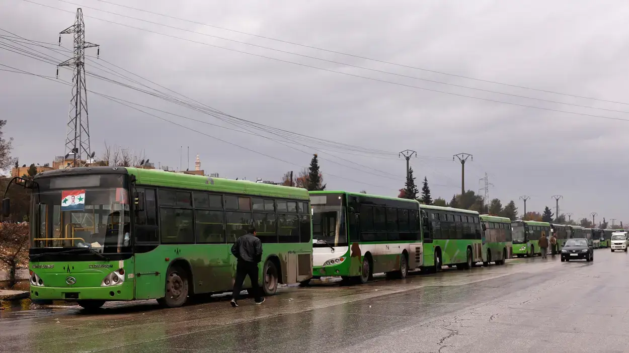 אוטובוסים של הממשל במזרח חאלב, 14 בדצמבר 2016 אוטובוסים של הממשל במזרח חאלב, 14 בדצמבר 2016