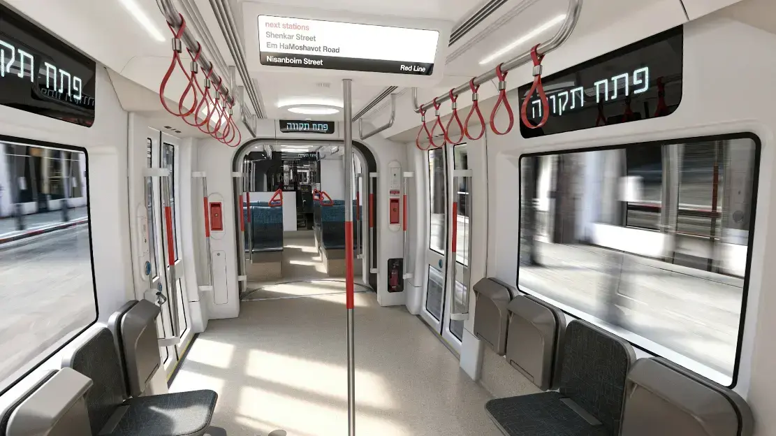 הדמיה של קרונות הרכבת הקלה בגוש דן הדמיה של קרונות הרכבת הקלה בגוש דן