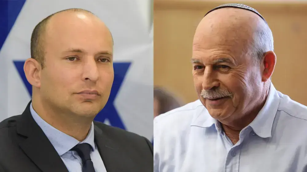 חבר הכנסת ניסן סלומינסקי ויושב ראש הבית היהודי ושר החינוך נפתלי בנט