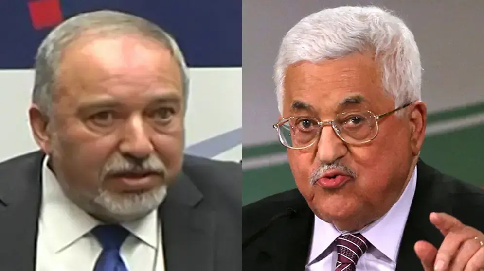 שר הביטחון אביגדור ליברמן ויושב ראש הרשות הפלסטינית מחמוד עבאס שר הביטחון אביגדור ליברמן ויושב ראש הרשות הפלסטינית מחמוד עבאס