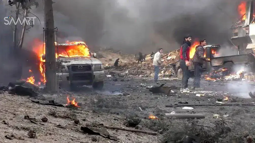 עשרות הרוגים בפיצוץ מכונית תופת בעיירה אעזאז בצפון סוריה, 7 בינואר 2017