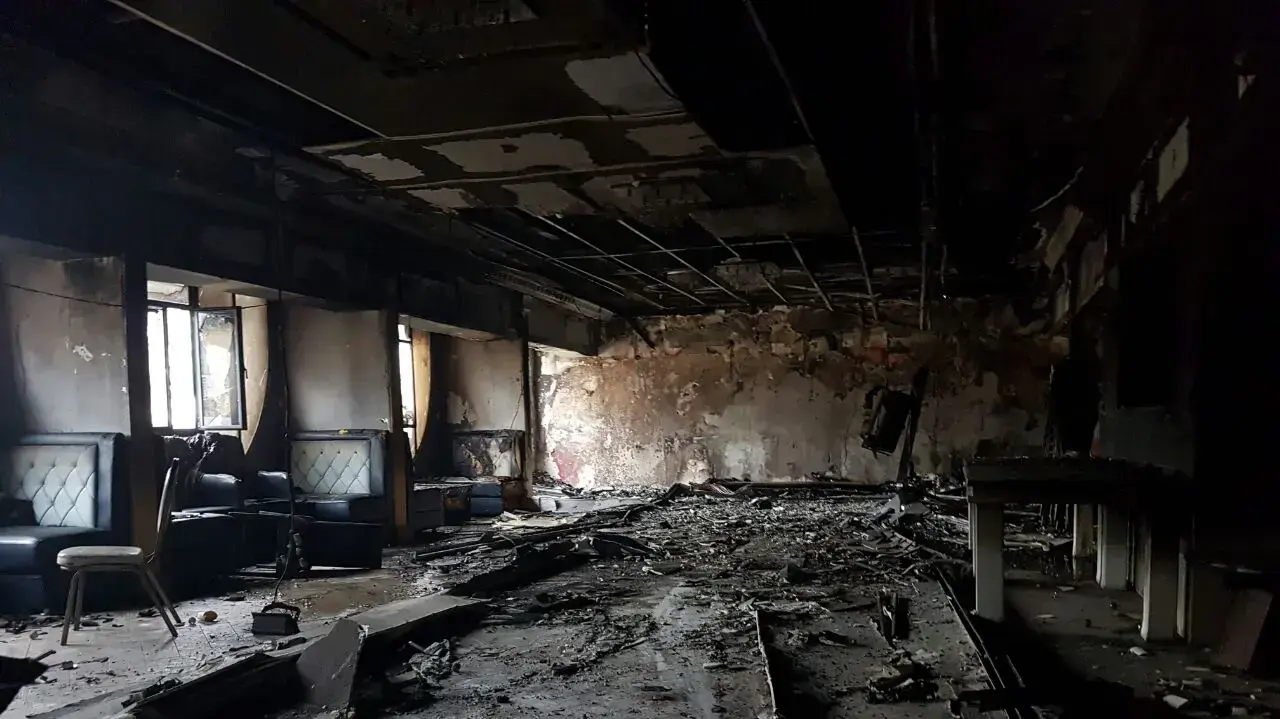 שריפה בבית מלון "המצודה" בצפת, 8 בינואר 2017 שריפה בבית מלון "המצודה" בצפת, 8 בינואר 2017