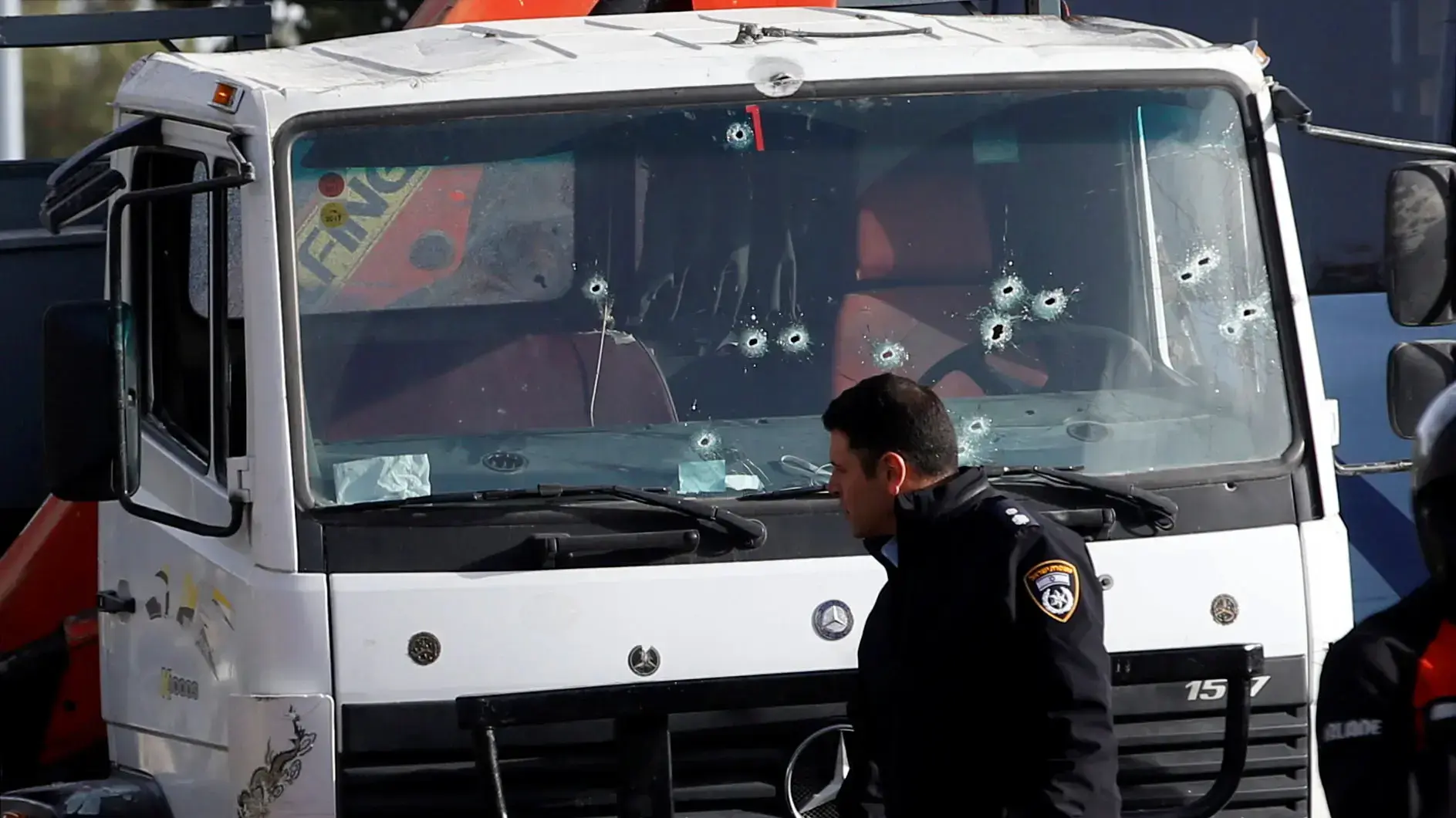 זירת פיגוע הדריסה בטיילת ארמון הנציב בירושלים, 8 בינואר 2017