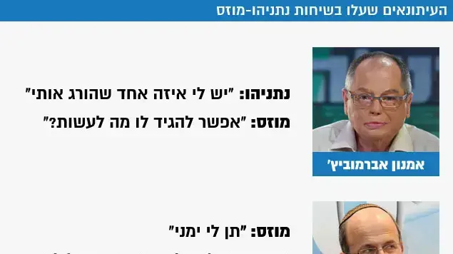 העיתונאים שעלו בשיחות נתניהו-מוזס העיתונאים שעלו בשיחות נתניהו-מוזס