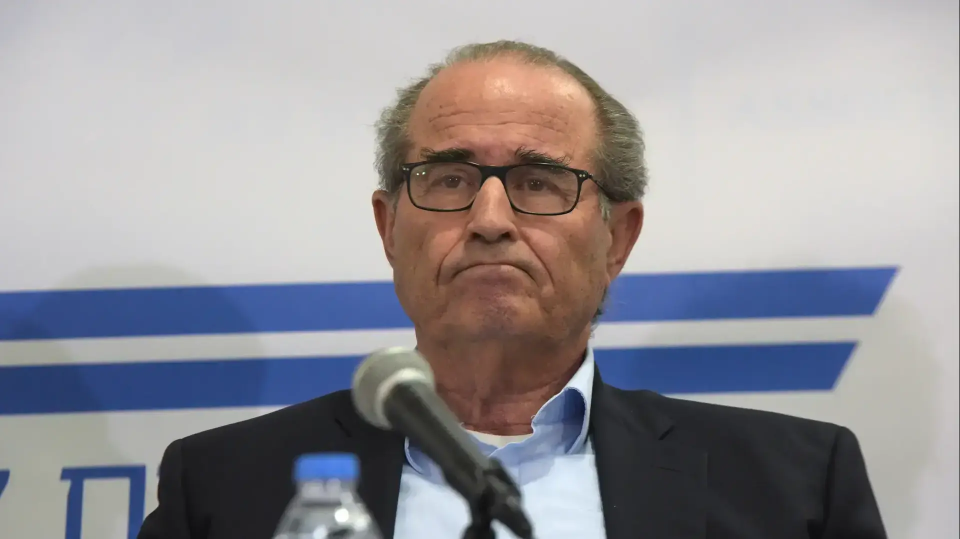 שבתי שביט, לשעבר ראש המוסד, מסיבת עיתונאים על תחילת קמפיין ההיפרדות מהפלסטינים ביוזמת תנועת "מפקדים למען ביטחון ישראל". תל אביב 15 בינואר 2017