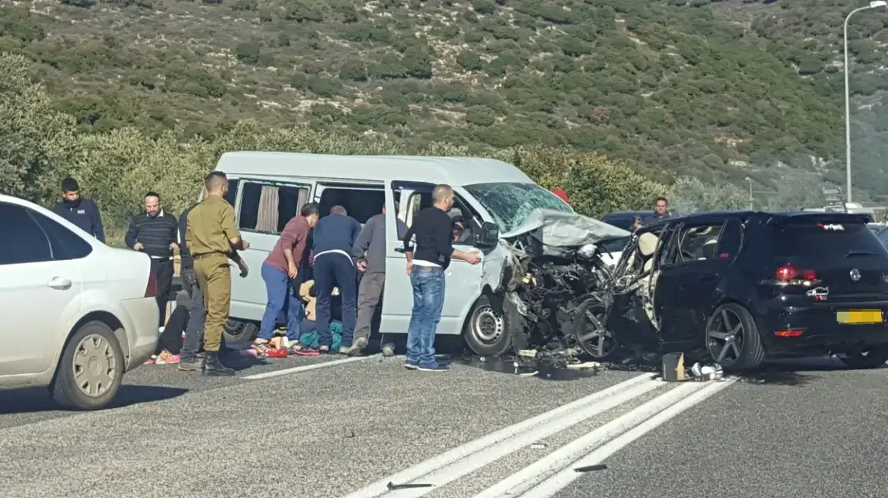 תאונת דרכים בין צומת חנניה לצומת שבע. ינואר 2017 תאונת דרכים בין צומת חנניה לצומת שבע. ינואר 2017