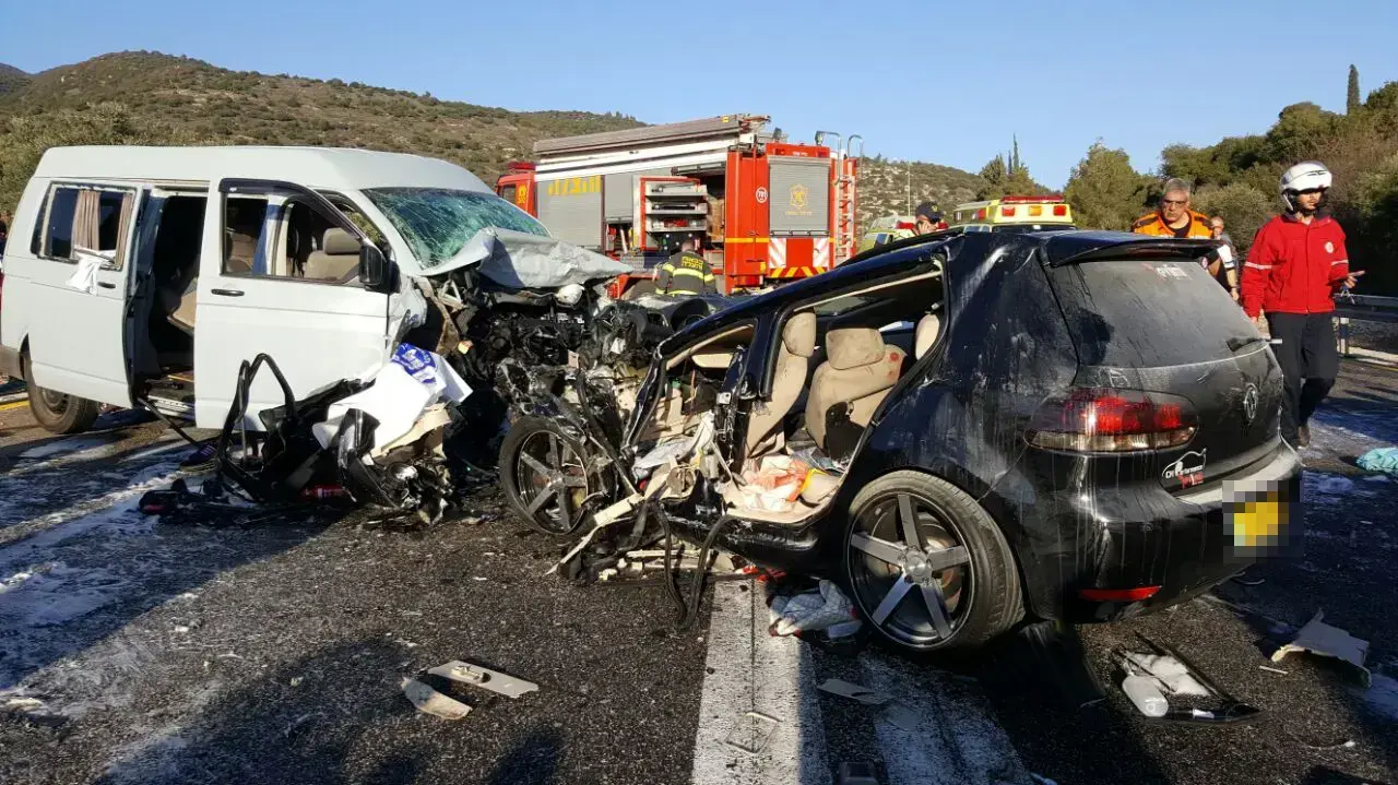 תאונת דרכים בין צומת חנניה לצומת שבע. ינואר 2017 תאונת דרכים בין צומת חנניה לצומת שבע. ינואר 2017