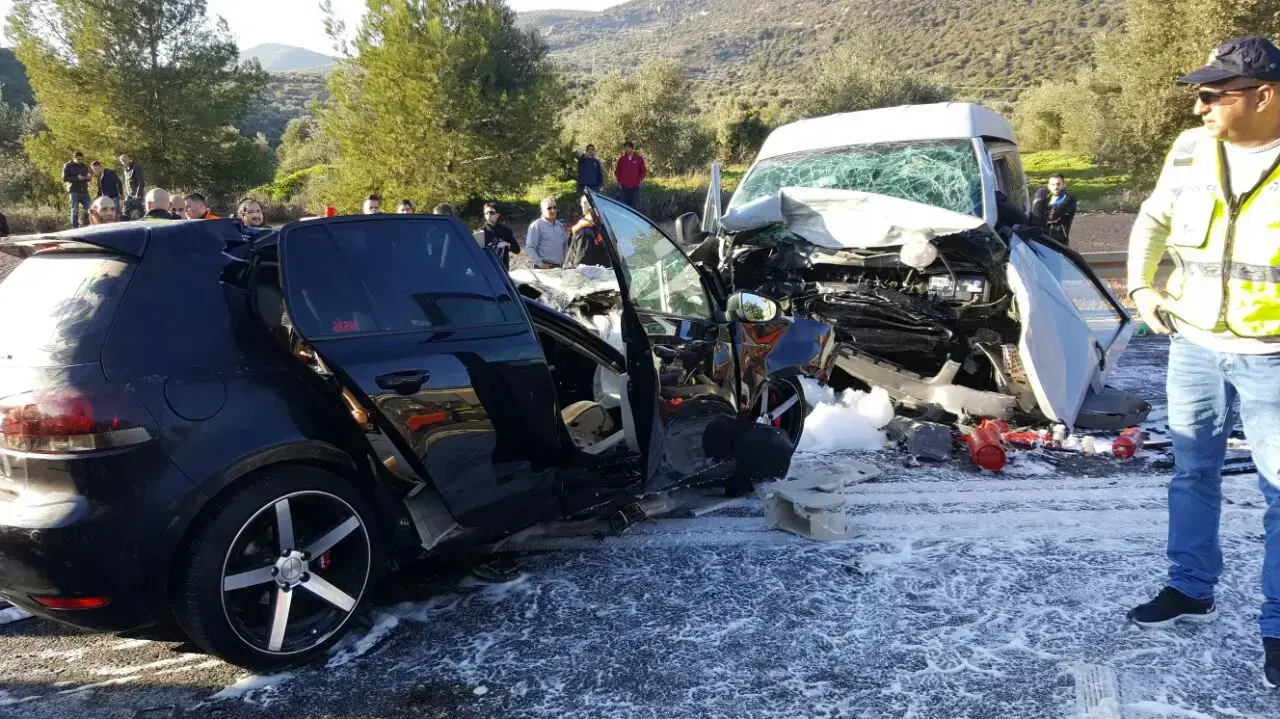 תאונת דרכים בין צומת חנניה לצומת שבע. ינואר 2017 תאונת דרכים בין צומת חנניה לצומת שבע. ינואר 2017