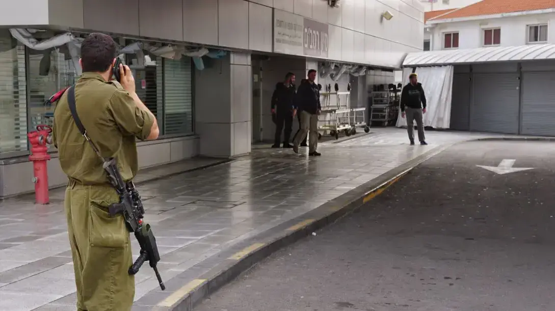 בית החולים רמב"ם הבוקר לאחר שחייל נפצע בג'נין , 26 בינואר 2017 בית החולים רמב"ם הבוקר לאחר שחייל נפצע בג'נין , 26 בינואר 2017