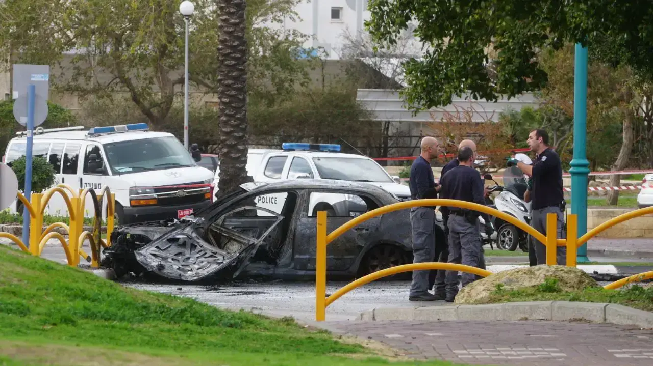 זירת פיצוץ הרכב בשדרות ביאליק, קריית ים. 26 בינואר 2017 זירת פיצוץ הרכב בשדרות ביאליק, קריית ים. 26 בינואר 2017
