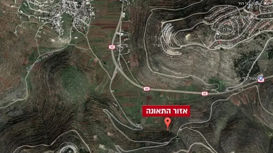זירת תאונת האוטובוס במעלה לבונה, 27 בינואר 2017 זירת תאונת האוטובוס במעלה לבונה, 27 בינואר 2017