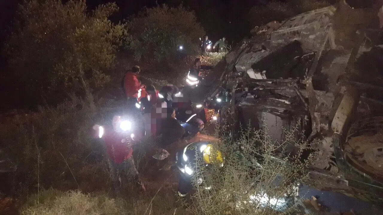אוטובוס הסעות שהידרדר לתהום בבנימין, ינואר 2017 אוטובוס הסעות שהידרדר לתהום בבנימין, ינואר 2017