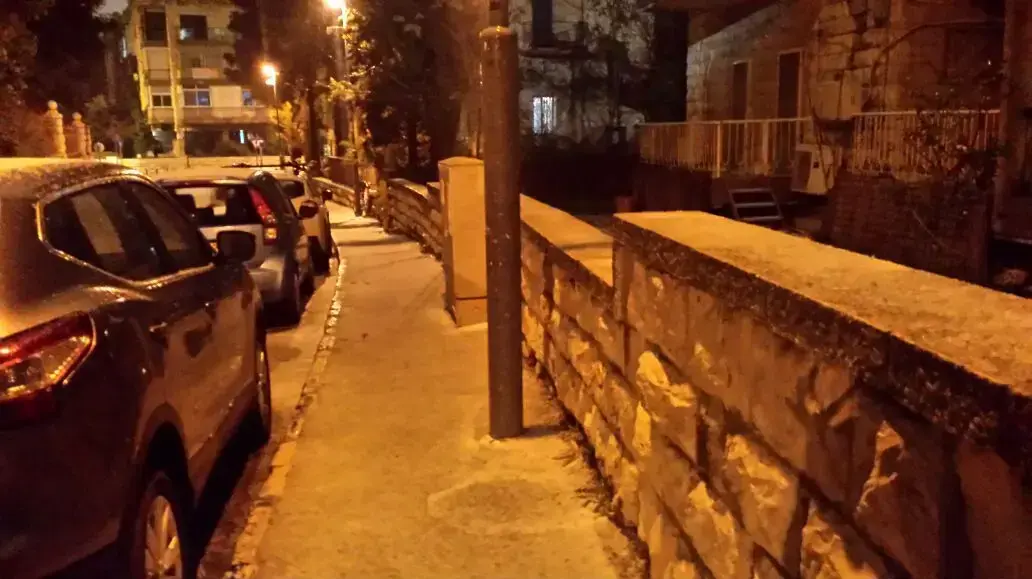 ברד בירושלים. 27 בינואר 2017