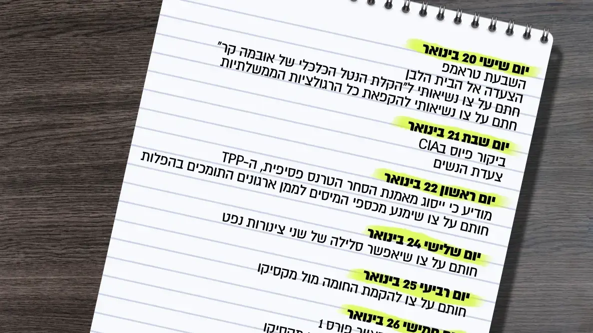השבוע הראשון של טראמפ השבוע הראשון של טראמפ