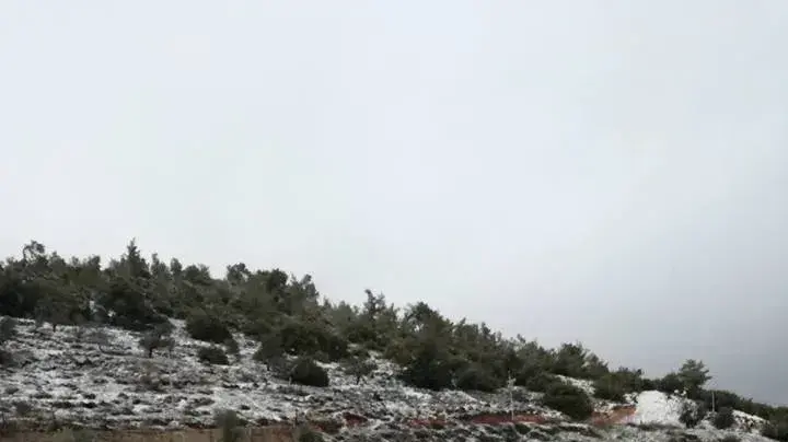 שלג בעג'לון שבצפון ירדן, 28 בינואר 2017 שלג בעג'לון שבצפון ירדן, 28 בינואר 2017