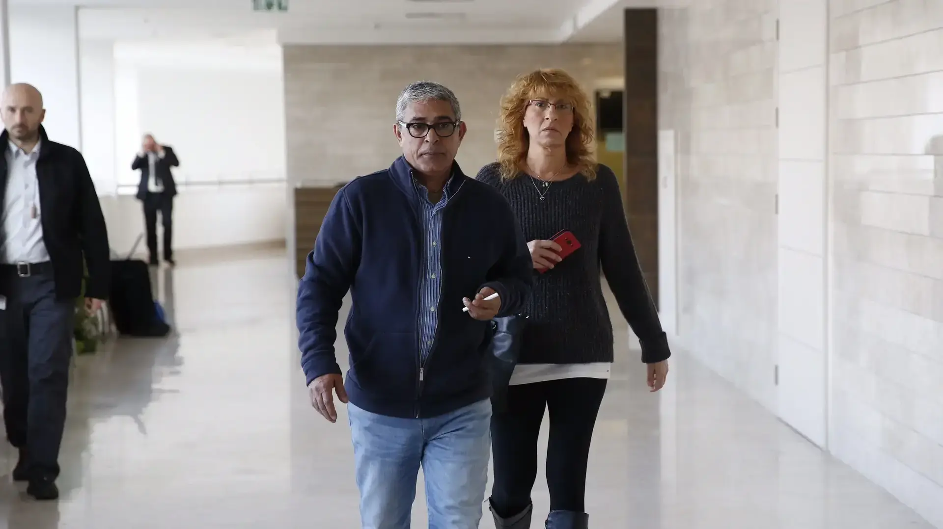 הוריו של יפתח גריידי בבית המשפט המחוזי בלוד בהקראת הטיעונים לעונש במשפט בנם , 31 בינואר 2017