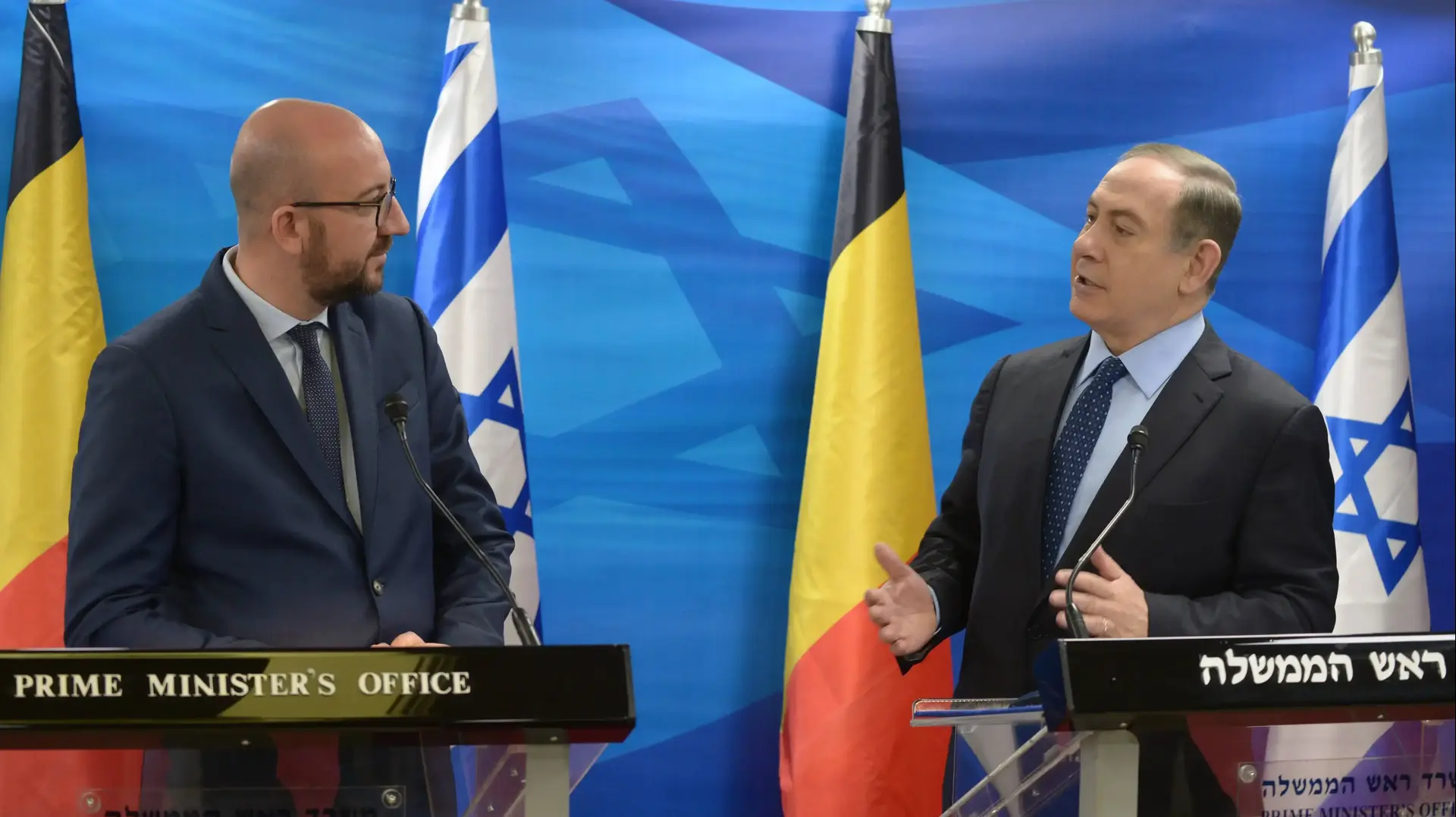 ראש הממשלה בנימין נתניהו בפגישה עם ראש ממשלת בלגיה שראל מישל בירושלים, 7 בפברואר 2017 ראש הממשלה בנימין נתניהו בפגישה עם ראש ממשלת בלגיה שראל מישל בירושלים, 7 בפברואר 2017