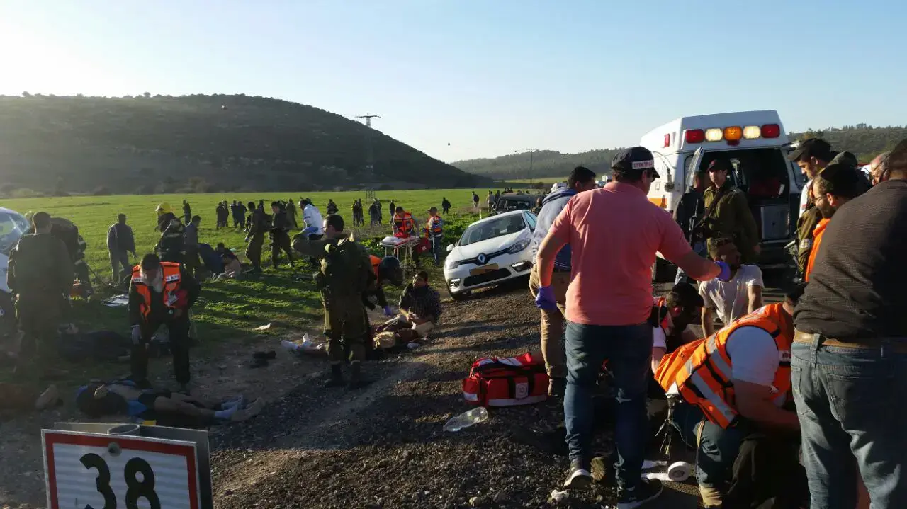 תאונת דרכים בין תרקומיא לכפר זוהרים. פברואר 2017 תאונת דרכים בין תרקומיא לכפר זוהרים. פברואר 2017