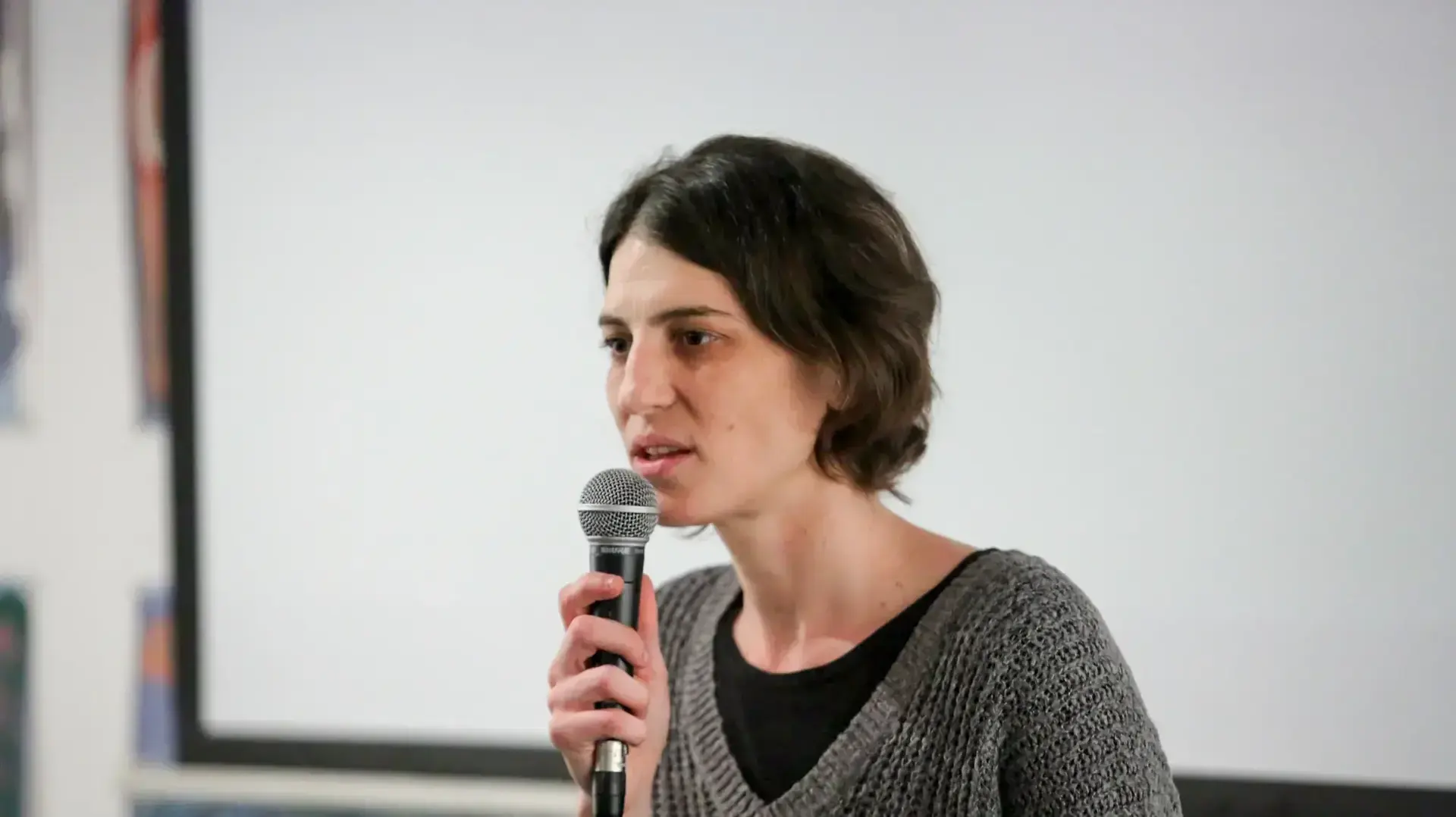 מנכ"לית ארגון שוברים שתיקה יולי נובק מרצה בגלריה ברבור, ירושלים. 8 בפברואר 2017 מנכ"לית ארגון שוברים שתיקה יולי נובק מרצה בגלריה ברבור, ירושלים. 8 בפברואר 2017