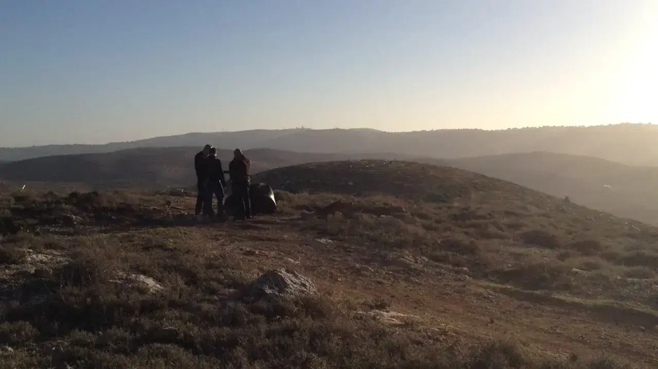 השטח בו מפוני המאחז עמונה מתכננים לבנות את המאחז גאולת ציון, 9 בפברואר 2017 השטח בו מפוני המאחז עמונה מתכננים לבנות את המאחז גאולת ציון, 9 בפברואר 2017